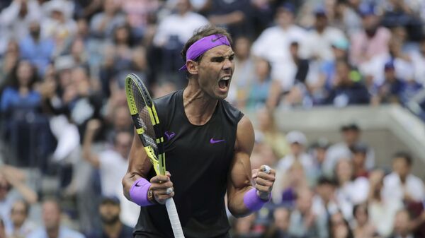 Rafael Nadal durante la final de US Open - Sputnik Mundo