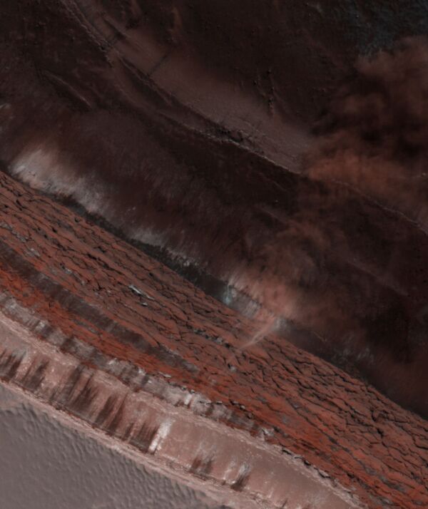 La NASA logra registrar la imagen de una avalancha en Marte - Sputnik Mundo