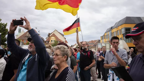 Los partidarios de AfD durante las elecciones en Brandenburgo y Sajonia, Alemania