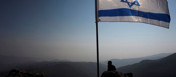 Bandera de Israel cerca del Valle del Jordán - Sputnik Mundo