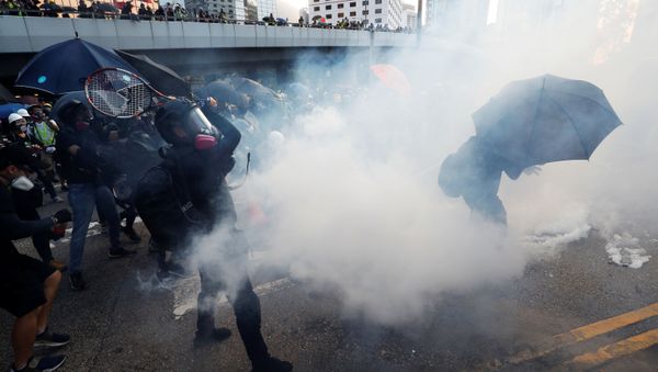 Las protestas en Hong Kong Las protestas en Hong Kong - Sputnik Mundo