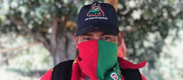 Kiwe Tjexnas, que en idioma nasa significa 'cuidador del territorio', uno de los activistas - Sputnik Mundo