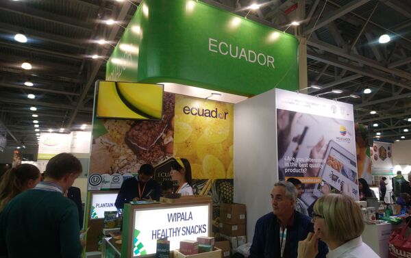 El stand de Ecuador en la feria WorldFood en Moscú, Rusia - Sputnik Mundo