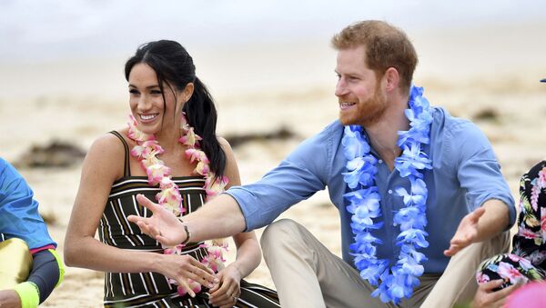 Meghan y el príncipe Enrique en Australia, el 19 de octubre de 2018 - Sputnik Mundo