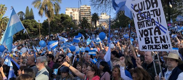 Acto de campaña de Macri en Buenos Aires, Argentina - Sputnik Mundo