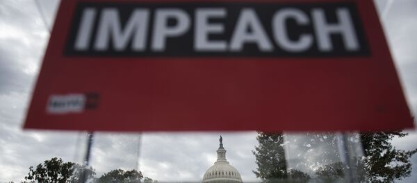 La campaña a favor del impeachment de Donald Trump en Washington, EEUU La campaña a favor del impeachment de Donald Trump en Washington, EEUU - Sputnik Mundo