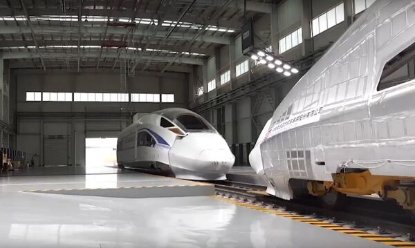 Impactante: así es la prueba de choque para trenes de alta velocidad  - Sputnik Mundo