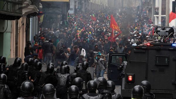 Protestas en Ecuador - Sputnik Mundo