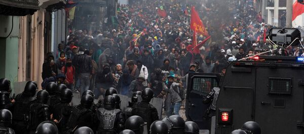 Protestas en Ecuador - Sputnik Mundo
