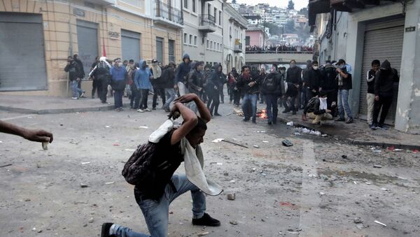 Protestas en Ecuador - Sputnik Mundo