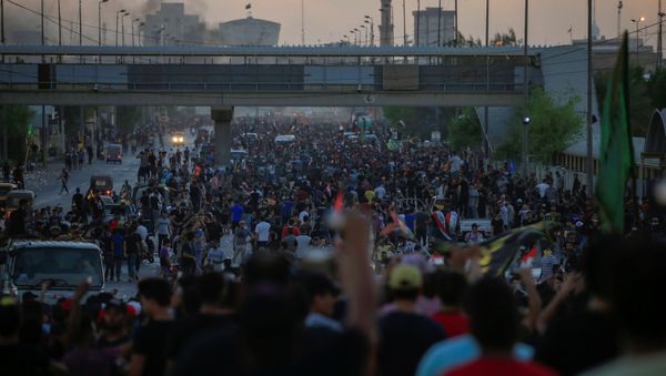 Las protestas en Irak Las protestas en Irak - Sputnik Mundo