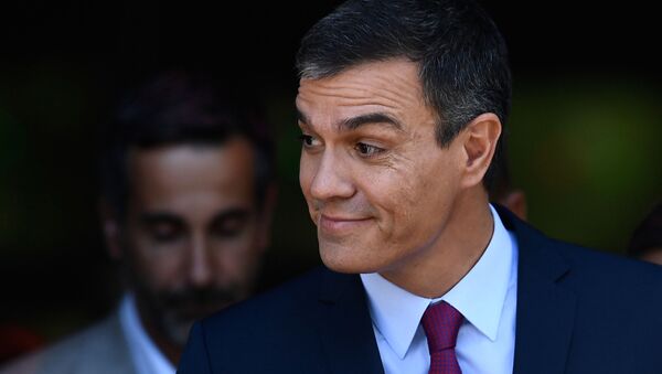 El presidente en funciones del Gobierno español, Pedro Sánchez - Sputnik Mundo