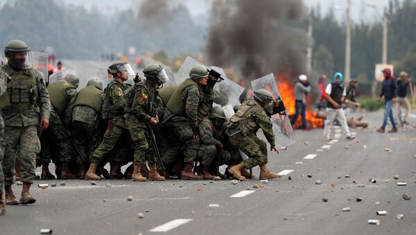 Protestas en Ecuador - Sputnik Mundo