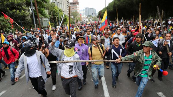 Protestas en Ecuador - Sputnik Mundo