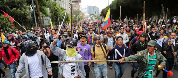 Protestas en Ecuador - Sputnik Mundo