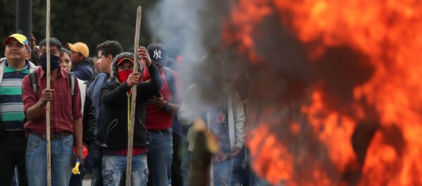 Protestas en Ecuador Protestas en Ecuador - Sputnik Mundo