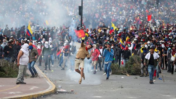 Protestas en Ecuador Protestas en Ecuador - Sputnik Mundo