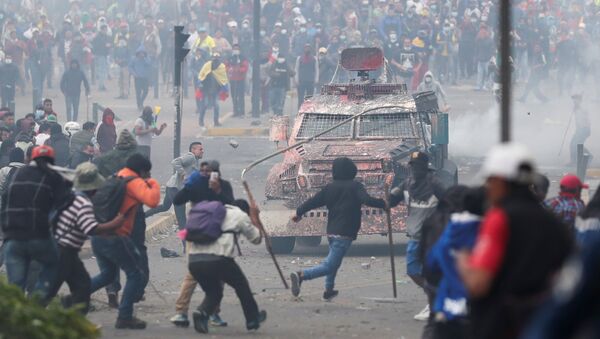 Protestas en Ecuador - Sputnik Mundo