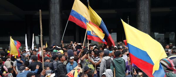 Protestas en Ecuador Protestas en Ecuador - Sputnik Mundo