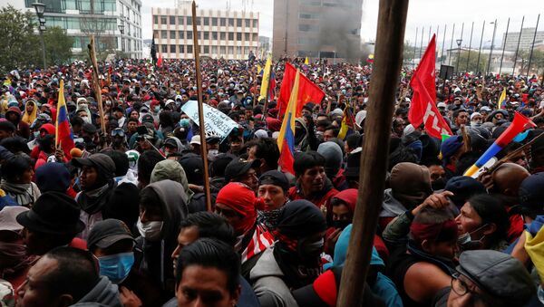 Protestas en Ecuador - Sputnik Mundo