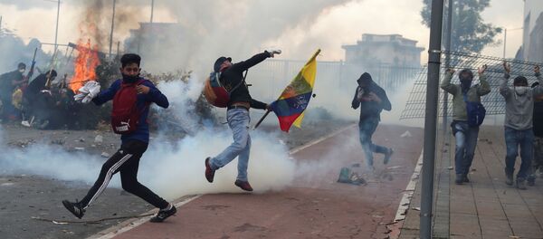 Protestas en Ecuador Protestas en Ecuador - Sputnik Mundo