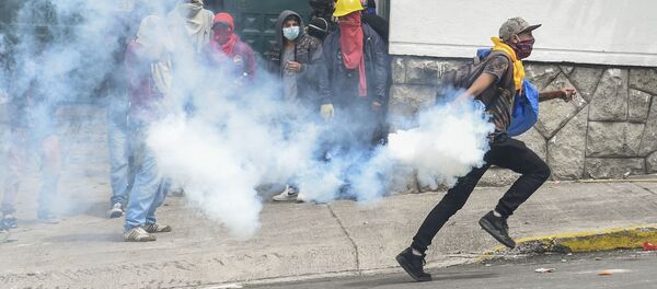 Protestas en Ecuador Protestas en Ecuador - Sputnik Mundo