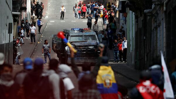 Protestas en Ecuador - Sputnik Mundo