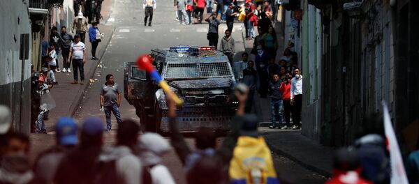 Protestas en Ecuador Protestas en Ecuador - Sputnik Mundo
