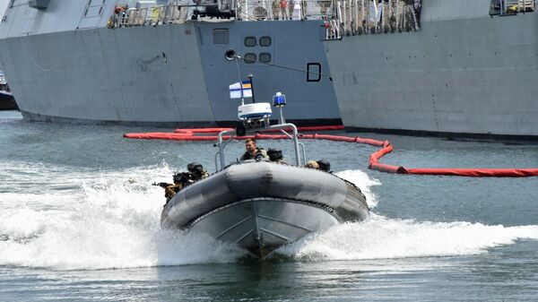 Militares participan en los ejercicios internacionales Sea Breeze 2019 celebrados en Odesa - Sputnik Mundo