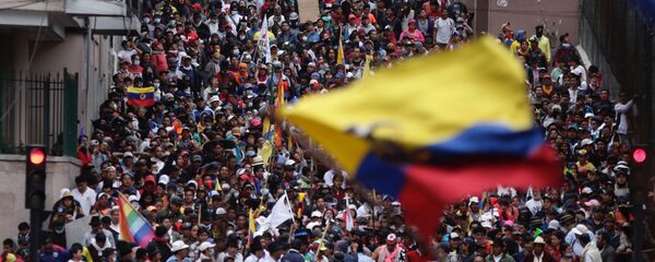 Movilizaciones contra el Gobierno de Lenín Moreno en Quito, Ecuador - Sputnik Mundo
