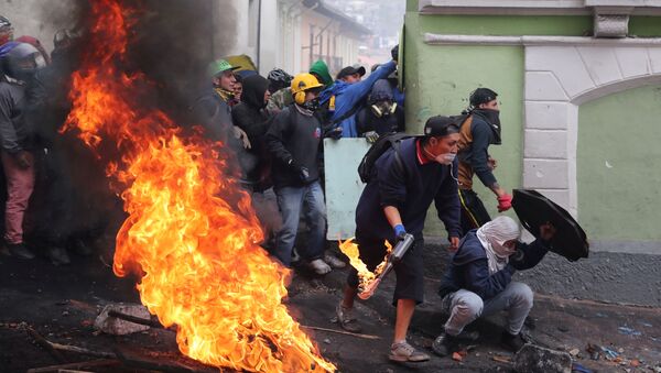 Protestas en Ecuador - Sputnik Mundo