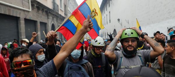 Protestas en Ecuador Protestas en Ecuador - Sputnik Mundo
