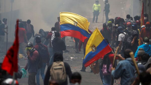 Protestas en Ecuador - Sputnik Mundo