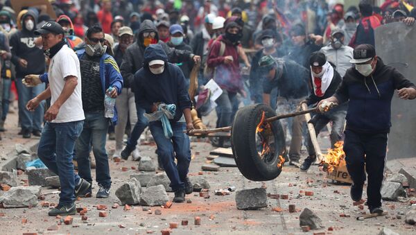 Protestas en Ecuador - Sputnik Mundo