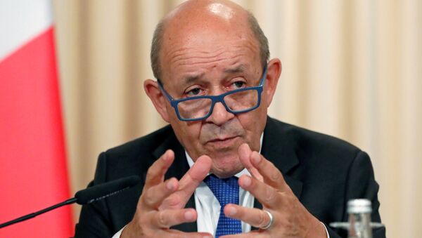 Jean-Yves Le Drian, el ministro de Exteriores de Francia Jean-Yves Le Drian, el ministro de Exteriores de Francia - Sputnik Mundo