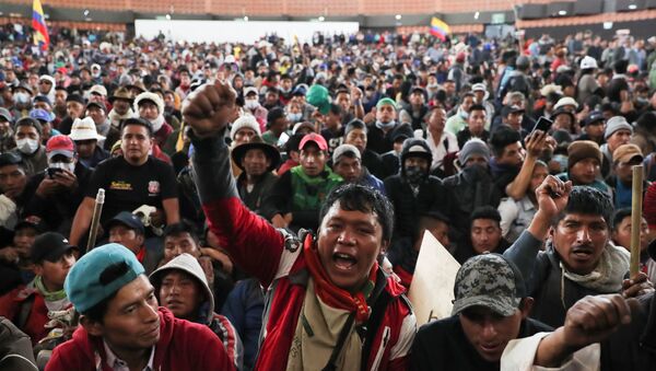 Protestas en Quito, Ecuador - Sputnik Mundo