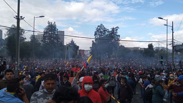 Protestas en Quito, Ecuador - Sputnik Mundo