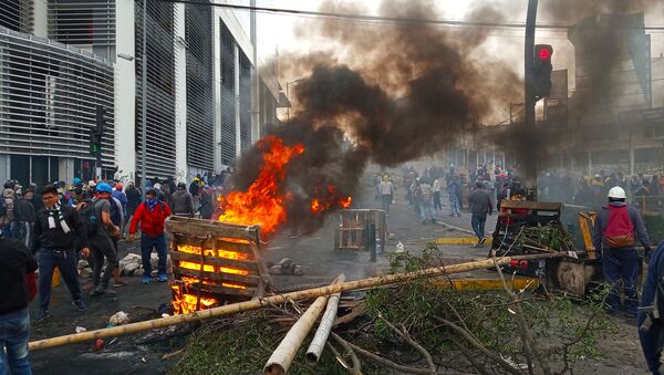 Protestas en Quito, Ecuador - Sputnik Mundo