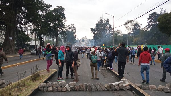 Protestas en Quito, Ecuador (archivo) Protestas en Quito, Ecuador (archivo) - Sputnik Mundo