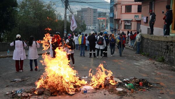 Protestas en Quito, Ecuador - Sputnik Mundo