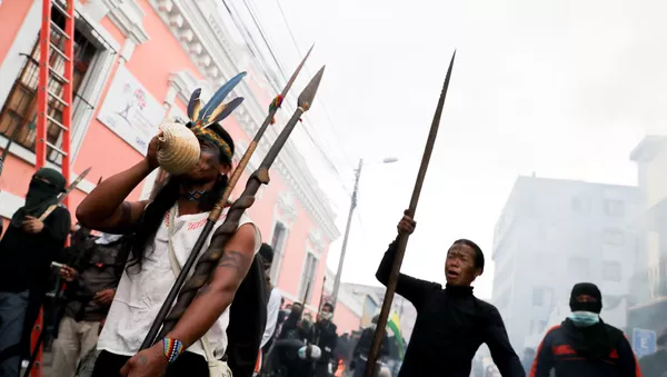Las protestas en Ecuador - Sputnik Mundo