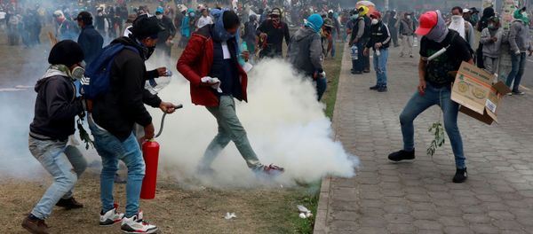 Las protestas en Ecuador Las protestas en Ecuador - Sputnik Mundo