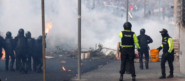 Las protestas en Ecuador - Sputnik Mundo