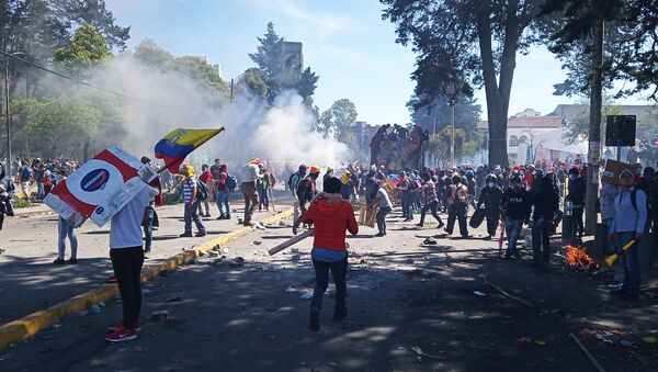 Protestas en Quito, Ecuador (archivo) - Sputnik Mundo