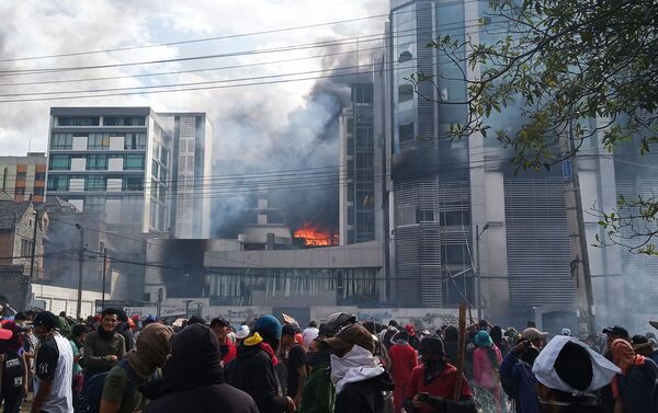 Protestas en Quito, Ecuador - Sputnik Mundo