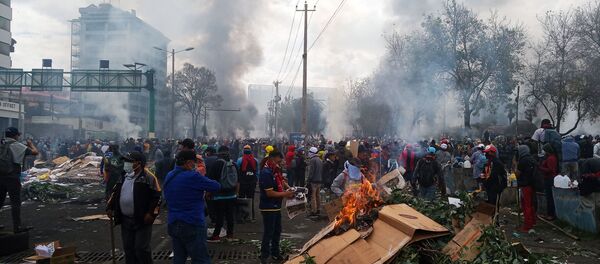 Protestas en Quito, Ecuador - Sputnik Mundo