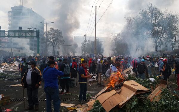 Protestas en Quito, Ecuador - Sputnik Mundo