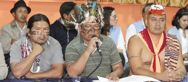 Líderes indígenas ecuatorianos (archivo) - Sputnik Mundo
