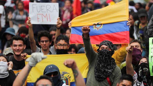 Protestas en Ecuador - Sputnik Mundo