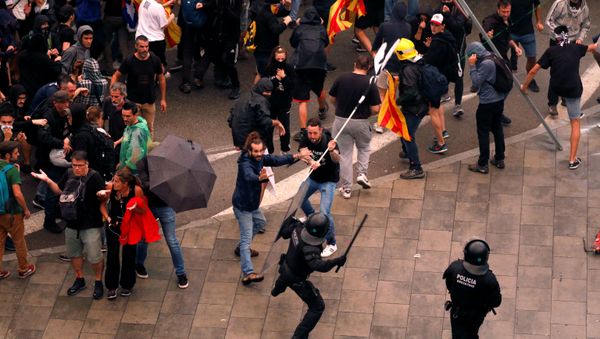 Protestas en Cataluña Protestas en Cataluña - Sputnik Mundo